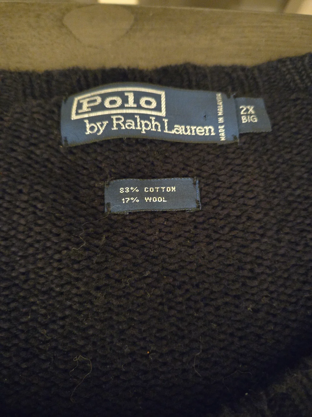 Polo by Ralph Lauren Men’s Crewneck Cotton Sweater - Black